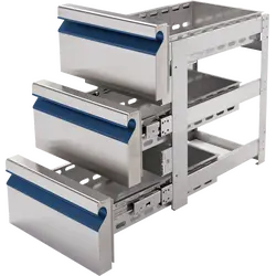 Prismafood Schubladenblock 3x 1/3 (BxTxH): 43 x 62,5 x 68,5 cm
