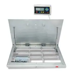 ADE Aufklappbare Bodenwaage mit Eichzulassung, Serie ADE BW3-600-1.000x800 + STAN07, 600 kg, Wiegefläche: 1.000 x 800 mm