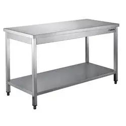 SARO Edelstahltisch zerl. Unterblatt - B 1800 x T 700
