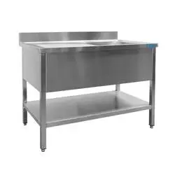 SARO Spültisch 1 Becken, links - B 1400 x T 600