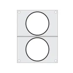 Hendi Matrize für Versiegelungsmaschine, zwei runde Behälter (ø115 mm), Ausführung: zwei runde Behälter (ø115 mm)