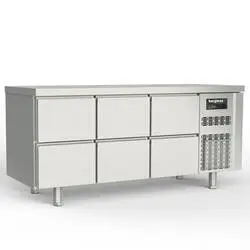 Bergman Profi-Line 700 Kühltisch 3-fach - 6 S /  GN 1/1