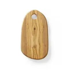 Hendi Schneidebrett aus Olivenholz, mit Loch 350x210 mm, Größe: 350x210