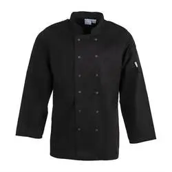 Whites Vegas Kochjacke lange Ärmel schwarz XXL, Kleidergröße: XXL, Farbe: Schwarz
