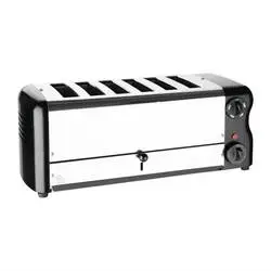Rowlett Esprit 6 Slot Toaster Jet Black mit Sandwichkäfig