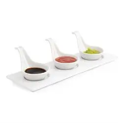 Olympia Whiteware löffelförmige Minidipschalen 5,5cm