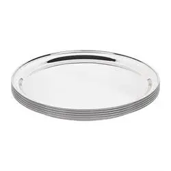 Olympia rundes Serviertablett Edelstahl 40,5cm