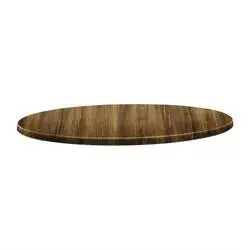 Topalit Classic Line runde Tischplatte Atacama Kirschenholz 80cm