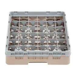 Cambro Gläserspülkorb beige mit 36 Fächern max Glashöhe 9,2cm