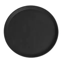 Cambro Camtread rundes rutschfestes Fiberglas Tablett schwarz 35,5cm