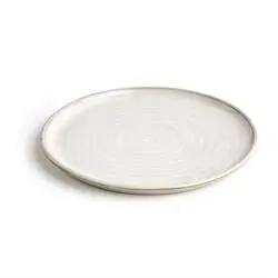 Olympia Canvas runder Teller mit schmalem Rand weiß 26,5cm