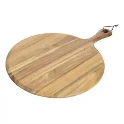 Olympia rundes Servierbrett Akazienholz mit Griff 33cm