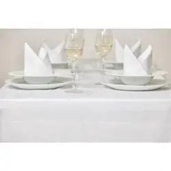 Mitre Luxury Satin Band Tischdecke weiß 137 x 178cm