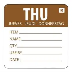 Vogue Farbcodesticker Donnerstag