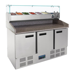 Polar Serie G Thekenkühltisch für Pizzen und Salate 368L