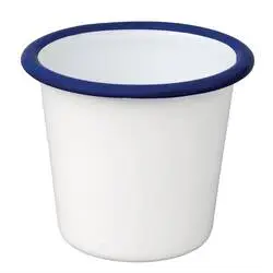 Olympia emaillierte Saucenbecher weiß-blau 11,4cl
