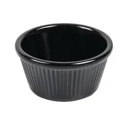 Olympia Kristallon gerillte Auflaufförmchen schwarz 2,8cl