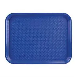 Olympia Kristallon Fast-Food-Tablett aus Polypropylen blau 45 x 35cm
