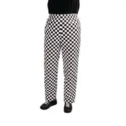 Whites Unisex Kochhose Easyfit schwarz/weiß großkariert XXL, Kleidergröße: XXL