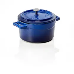 WAS Germany Cocotte Gusseisen blau