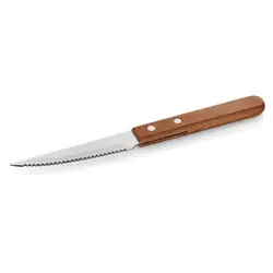 WAS Germany Steak-/Pizzabesteck Messer Bambus / Holz / Kork / Vollweide, Edelstahl 