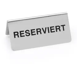 WAS Germany Reserviertschild Chromnickelstahl 
