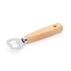 WAS Germany Flaschenöffner Bambus / Holz / Kork / Vollweide, verchromt 