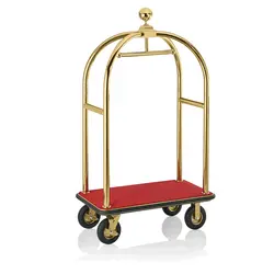 WAS Germany Gepäckwagen Edelstahl rot
