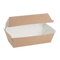 Fiesta Compostable kompostierbare Hamburgerboxen Kraft klein 172mm (200 Stück)