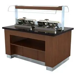 CombiSteel Heißes Büffet Wenge 1600  Mit 2x 1/1gn Chafing Dish