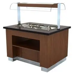 CombiSteel Heißes Büffet Wenge 1300  Mit 3x 1/1gn Bain-marie