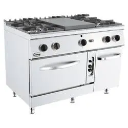 CombiSteel Base 700 Glühplattenherd 4 Br. Gasbackofen