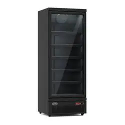 CombiSteel Tiefkühlschrank 1 Glastür Schwarz Jde-600f Bl