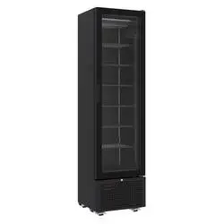 CombiSteel Tiefkühlschrank 1 Glastür Schwarz 221l