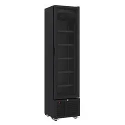CombiSteel Kühlschrank 1 Glastür Schwarz 221l