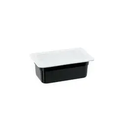 Stalgast Gastronormbehälter, Serie STANDARD, Polycarbonat, schwarz, GN 1/4 (100 mm)