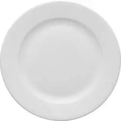 6 kleine Speiseteller von Lubiana, Porzellan, weiß, Serie Kaszub/Hel, Ø 245 mm