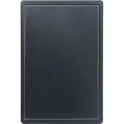 Schneidbrett, HACCP, Farbe schwarz, 600 x 400 x 18 mm (BxTxH)