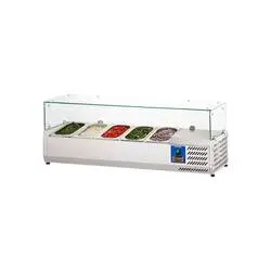 Stalgast Pizzakühlaufsatz mit Glasabdeckung, 5x GN1/4, Serie Starline