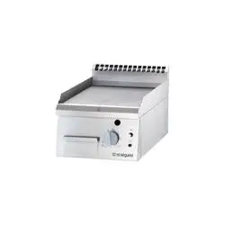 Stalgast Edelstahl Gas-Griddleplatte als Tischgerät, 400x700 mm, glatte Grillfläche, Serie 700 ND