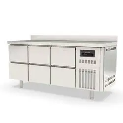 Vaiotec Topline Kühltisch 700 / 3-fach GN1/1 mit 6 Schubladen & Aufkantung
