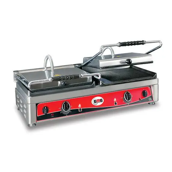 GMG Elektro-Doppel-Kontaktgrill KG2735DEG, oben gerillt, unten Glatt/Gerillt