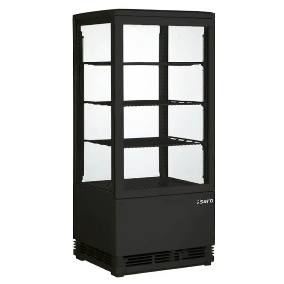 SARO Kühlvitrine SC 80 schwarz, Inhalt: 80 Liter, Farbe: Schwarz