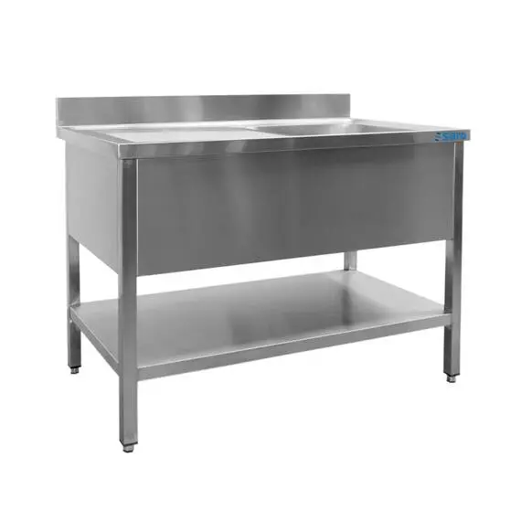 SARO Spültisch 1 Becken, links - B 1800 x T 600