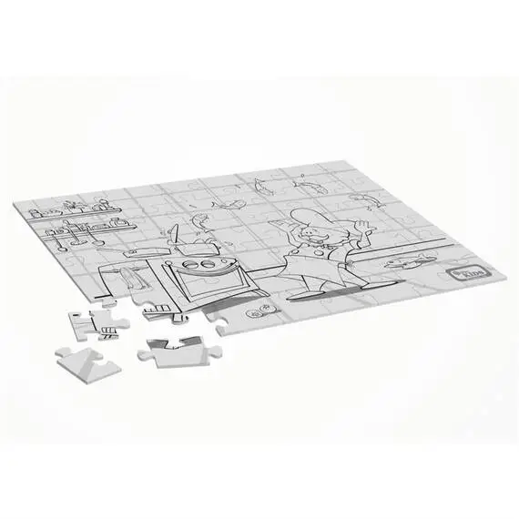 Dining Kids Puzzle zum Ausmalen Koch