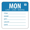 Hygiplas auflösbare Etiketten Montag blau (250 Stück)