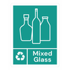 Jantex Slim Bin Label Mixed Glass
