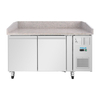 Polar U-Series Doppelter Pizzatisch mit Granitplatte 428Ltr