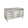 Prismafood Arbeitsschrank 1,6m - mit 3 Schubladen links STD
