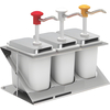 Dreifach-Saucenspender inkl. Edelstahlgestell, 3x2 Liter